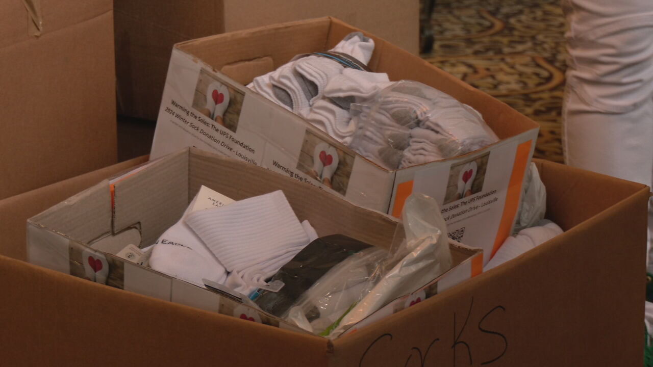 'It's unbelievable' | UPS donates 25,000 pairs of new socks to Louisville homeless nonprofit